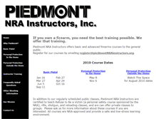 Tablet Screenshot of piedmontnrainstructors.com